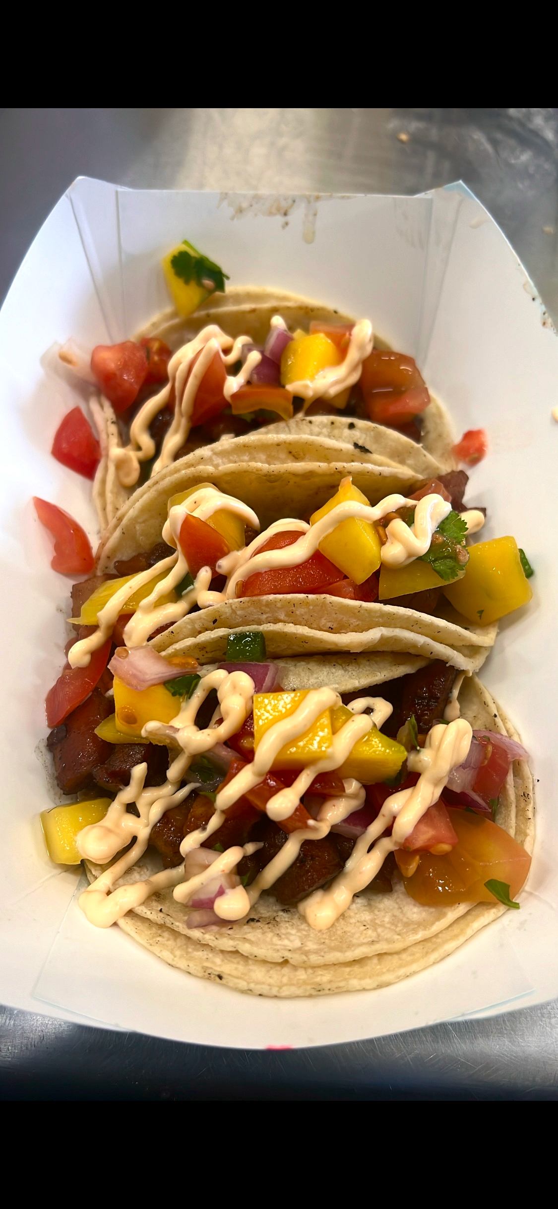 Delicious sisig tacos background